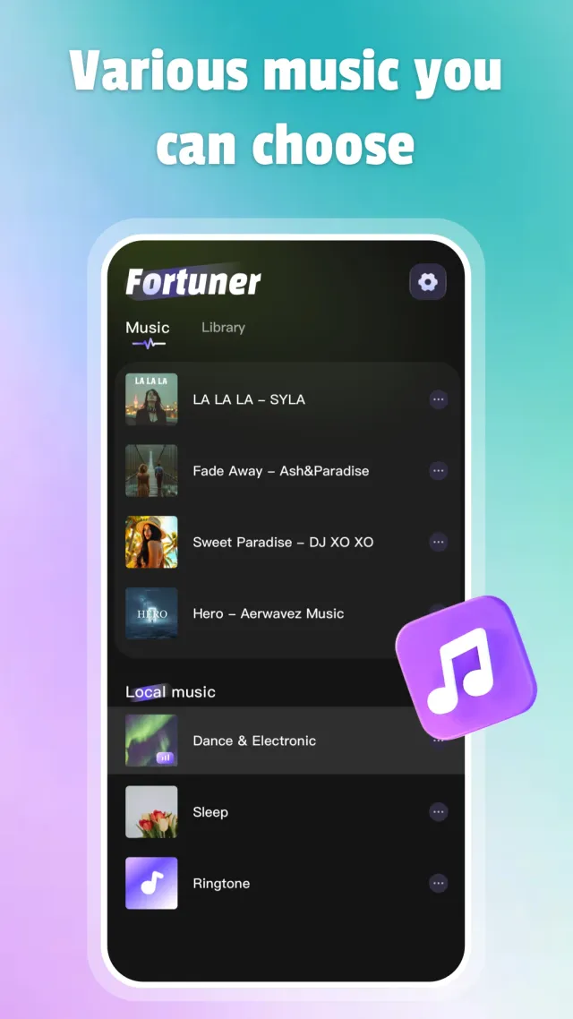 Fortuner：Music your style - Screen 1