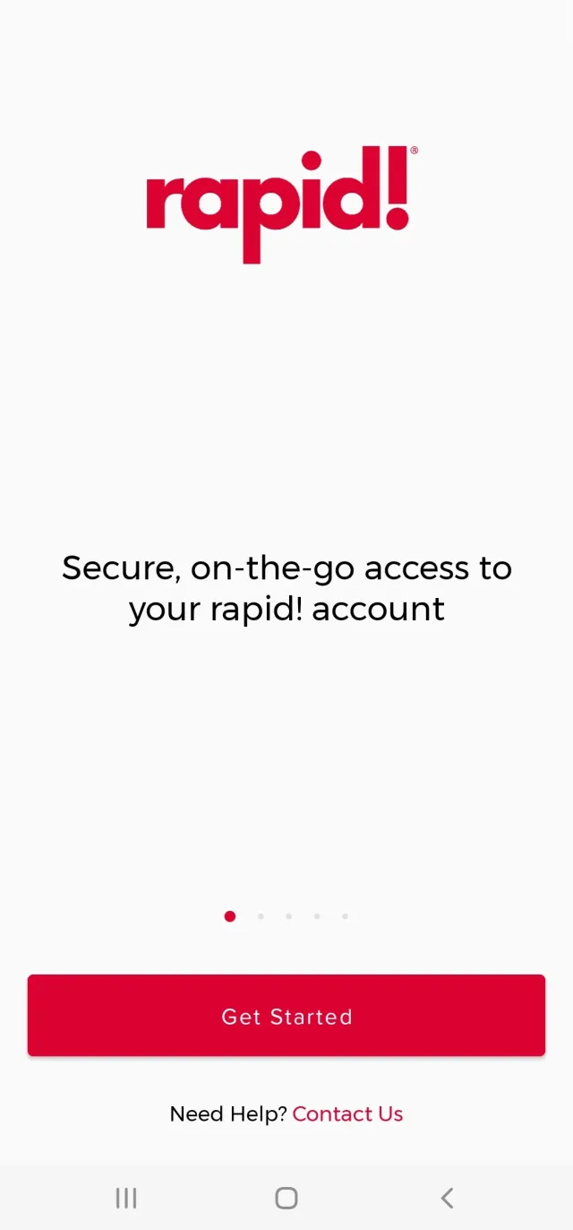 rapid! Pay - Screen 1