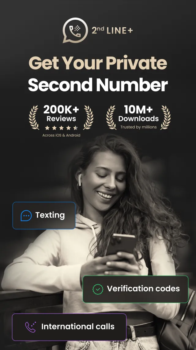 2nd Line+ Second Phone Number - Screen 1