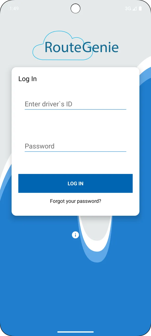 RouteGenie Driver App - Screen 2