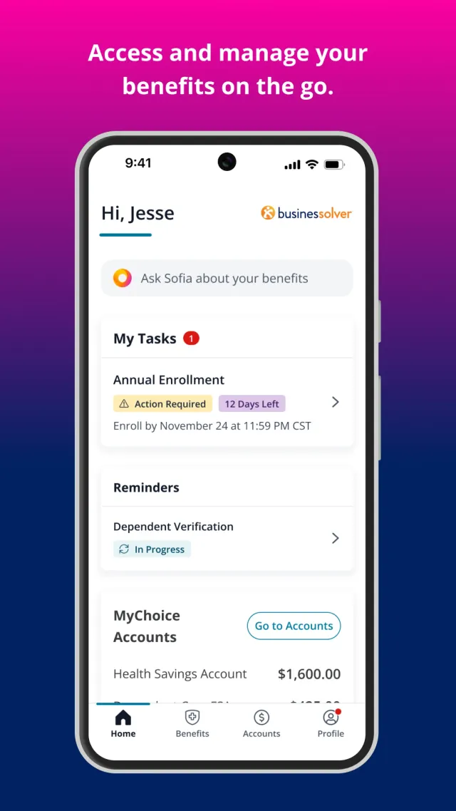 MyChoice Benefits - Screen 1