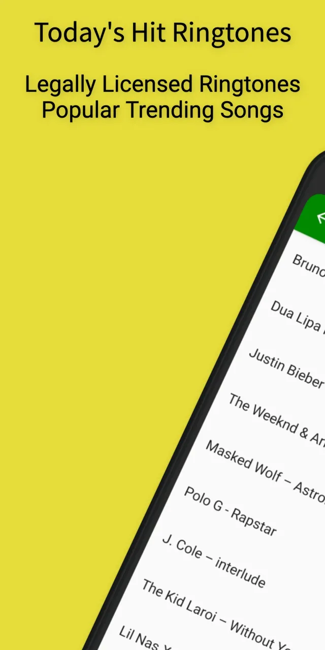 Today's Hit Music Ringtones - Screen 1