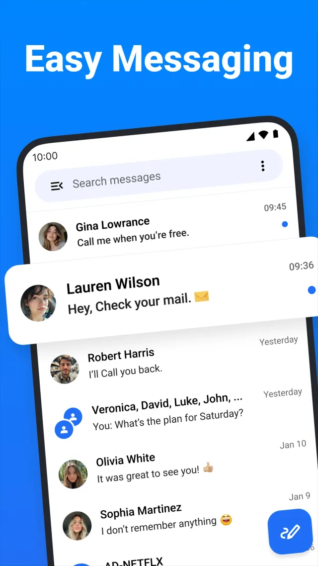 Messages - Screen 1
