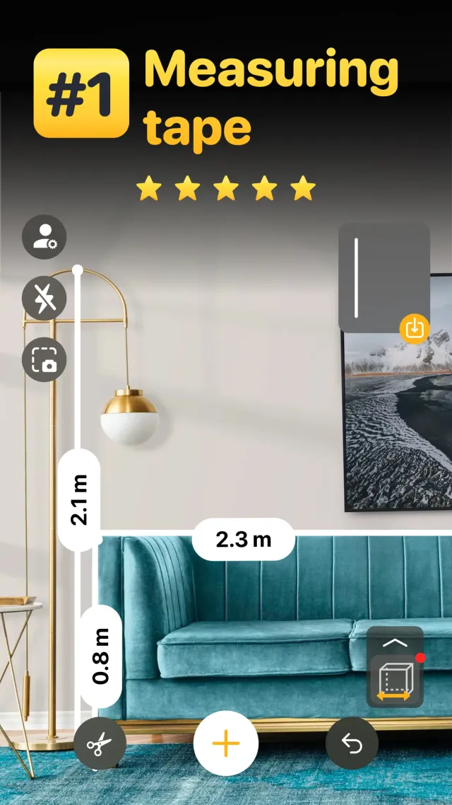 Tape Measure: AR Measuring - Screen 1