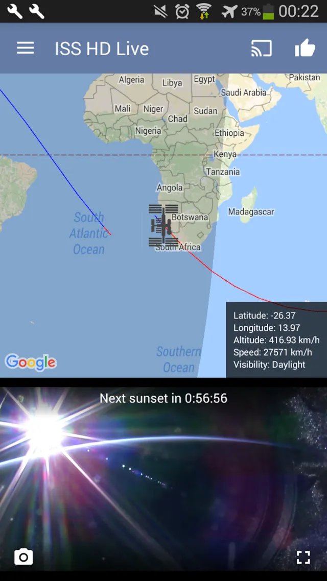 ISS Live Now: Live Earth View - Screen 4