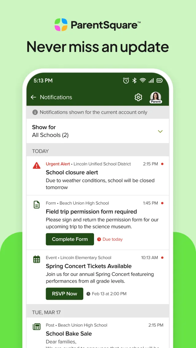 ParentSquare - Screen 1