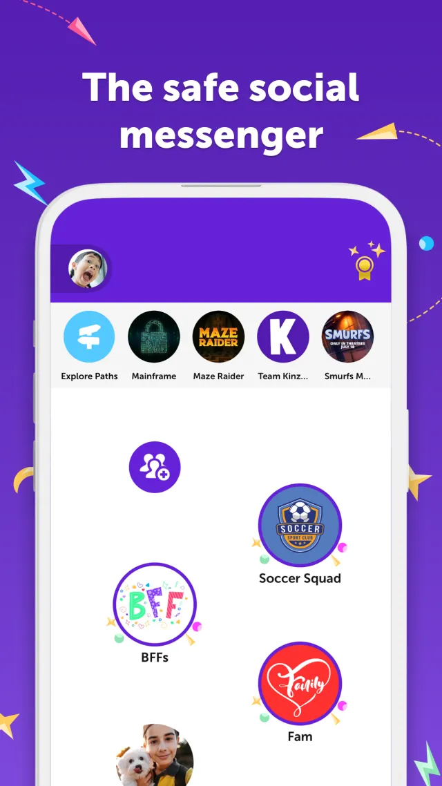 Kinzoo: Fun All-Ages Messenger - Screen 1
