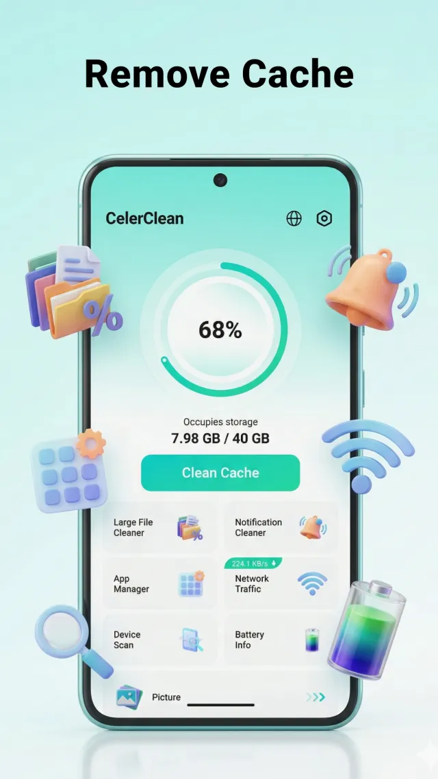 CelerClean: Cleanup Tools - Screen 1