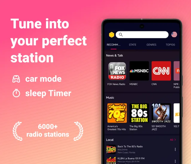 FM Radio, Live FM, Live radio - Screen 1