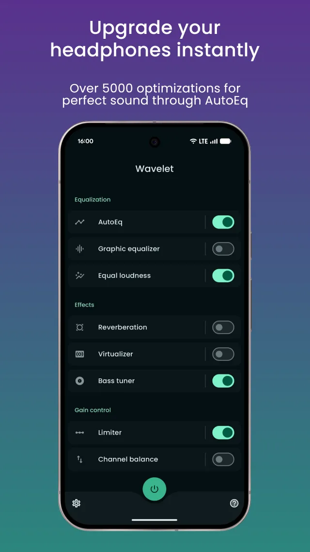 Wavelet: headphone equalizer - Screen 1