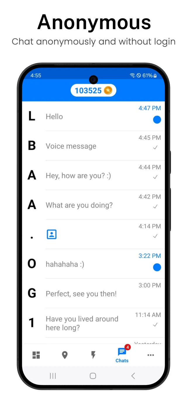 Twiq - Anonymous Chat - Screen 1