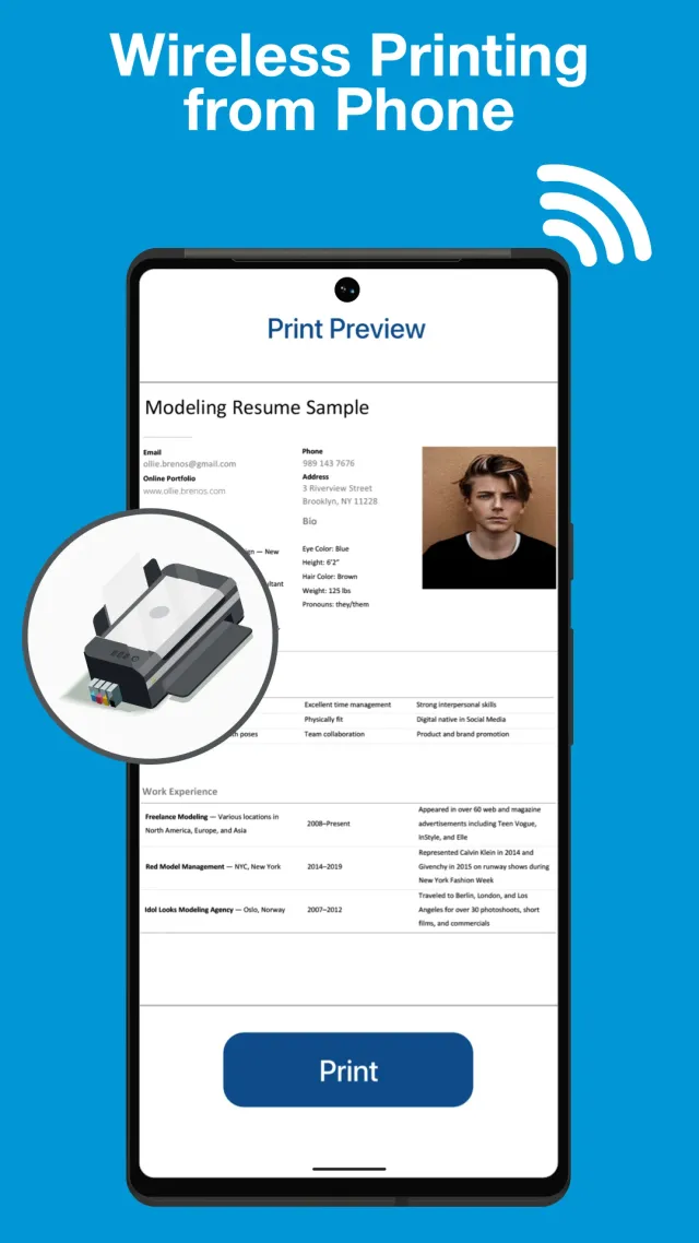 Smart HPrinter Service :ePrint - Screen 2