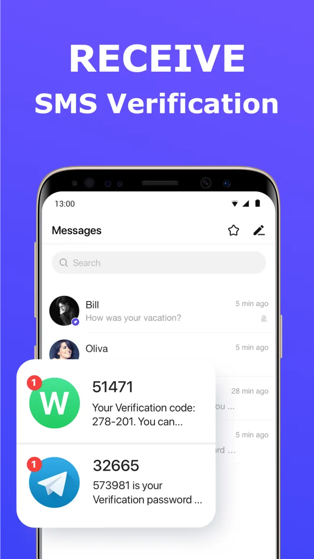 2nd Phone Number - Call & Text - Screen 2