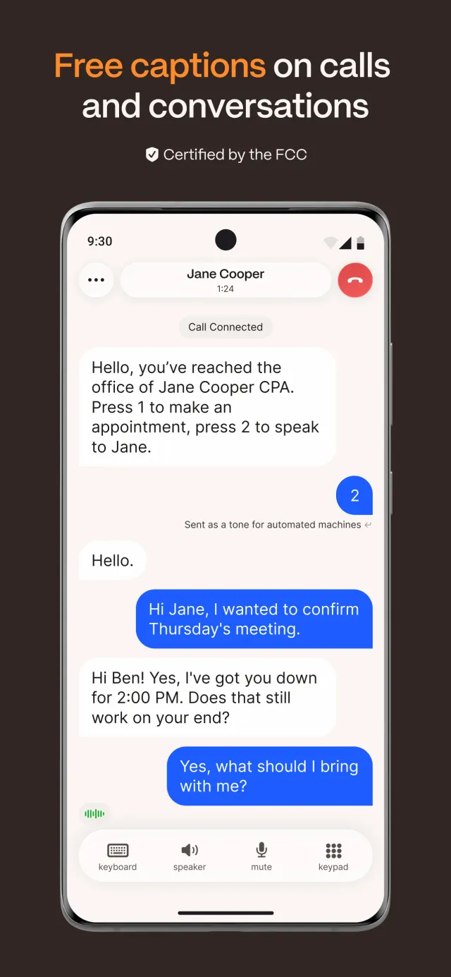 Rylo: Live Call Captions - Screen 1