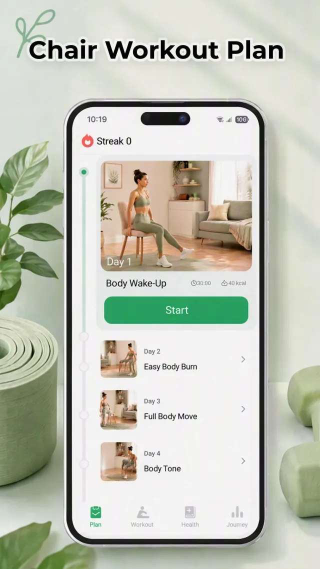Chair Workout at Home - Screen 1