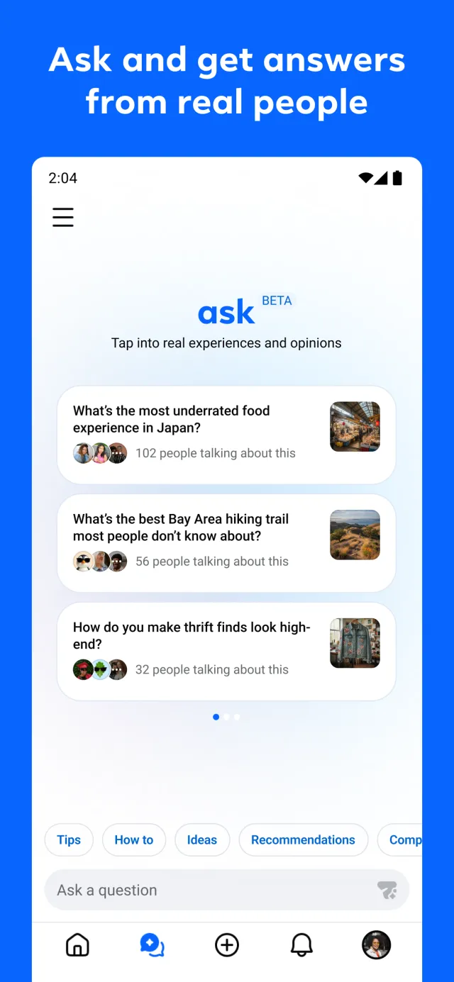 Forum, a Facebook app - Screen 1