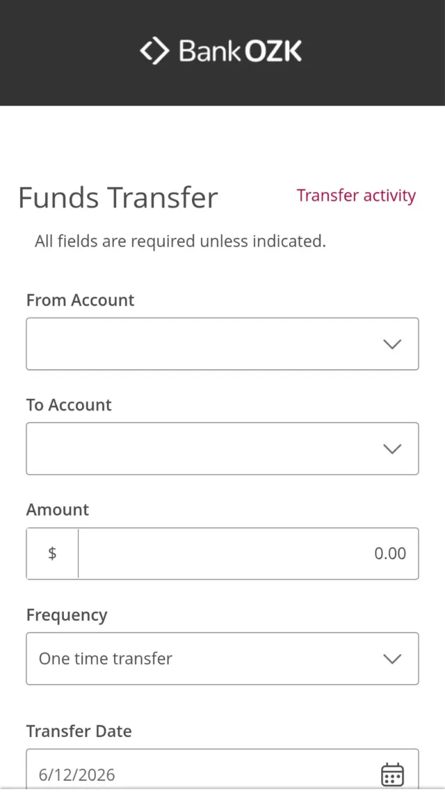 Bank OZK Mobile Banking - Screen 4