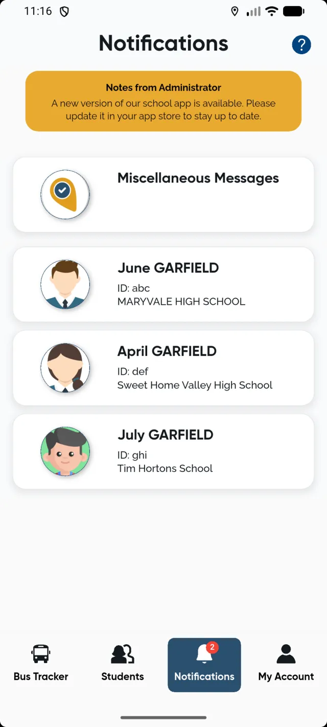 EZArrival: K12 Transportation - Screen 5