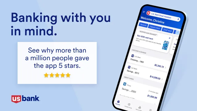 U.S. Bank Mobile Banking - Screen 1
