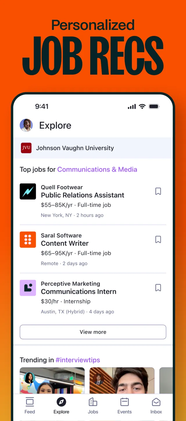 Handshake Jobs & New Careers - Screen 2