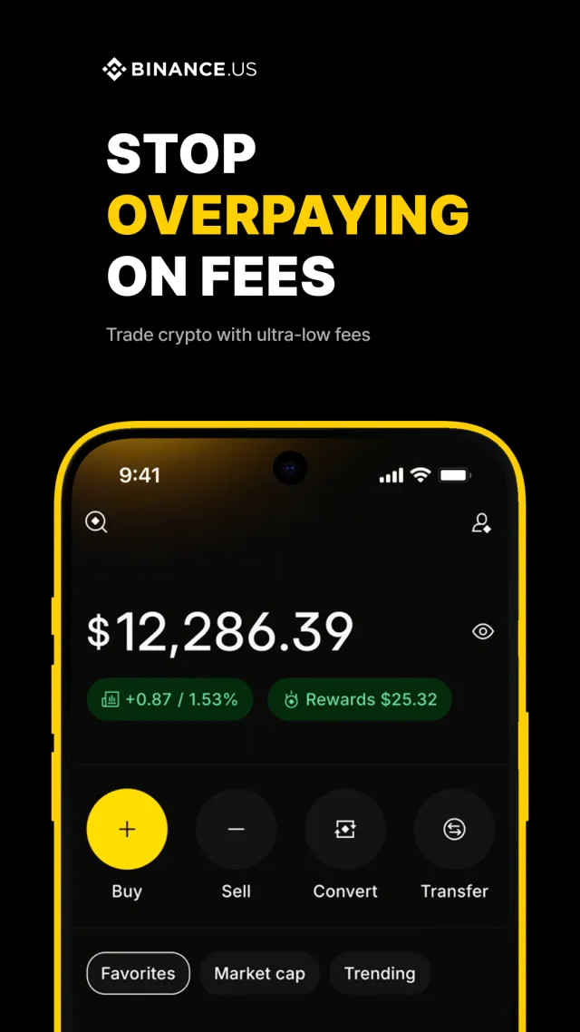 Binance.US: Buy BTC & Crypto - Screen 1