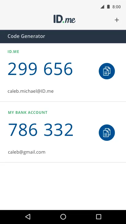 ID.me Authenticator - Screen 2