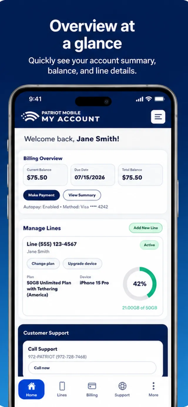 Patriot Mobile MyAccount - Screen 2