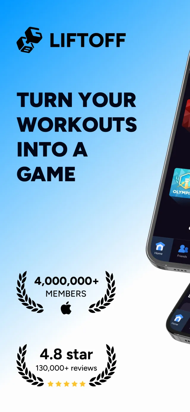 Liftoff - Ranked Gym Workouts - Screen 1