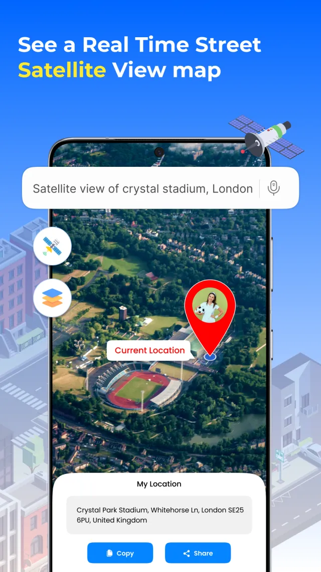 GPS Satellite Earth Map View - Screen 2