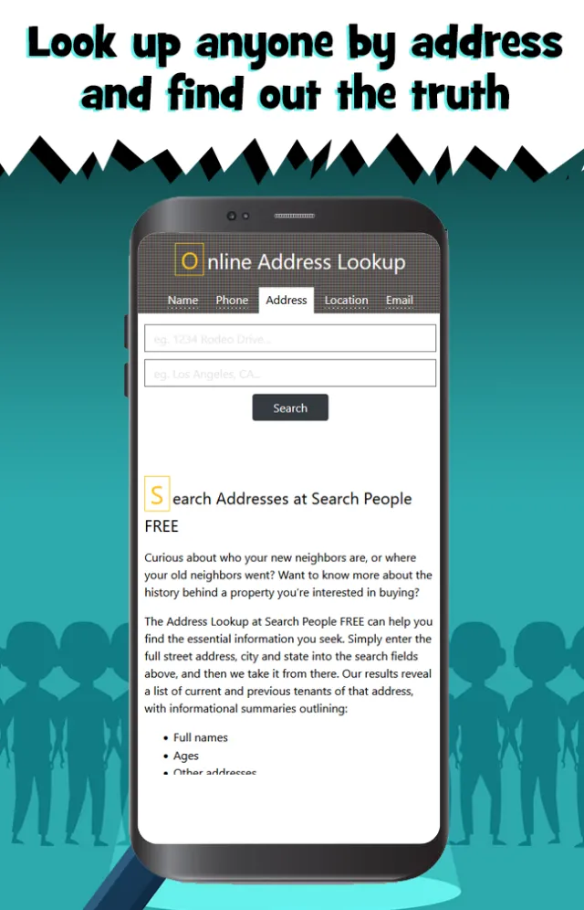 Super Search People Finder App - Screen 2