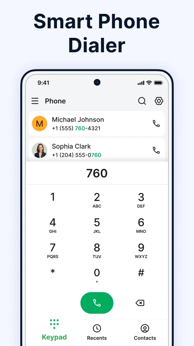 Contacts - Calls, Phone Dialer - Screen 1