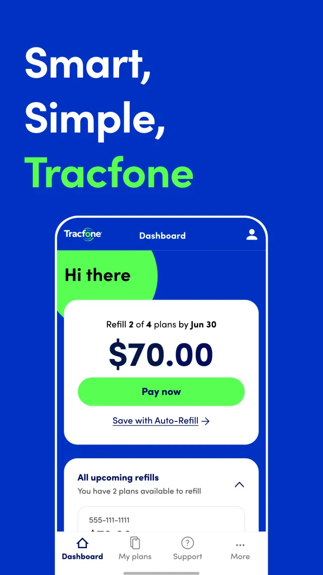 My Tracfone: Account Manager - Screen 1