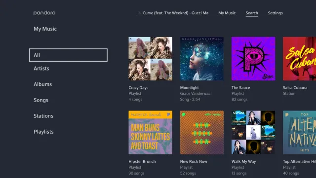 Pandora Music for TV - Screen 5