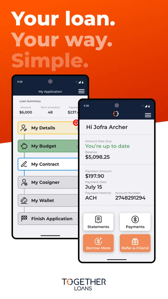 Together Loans - Screen 1