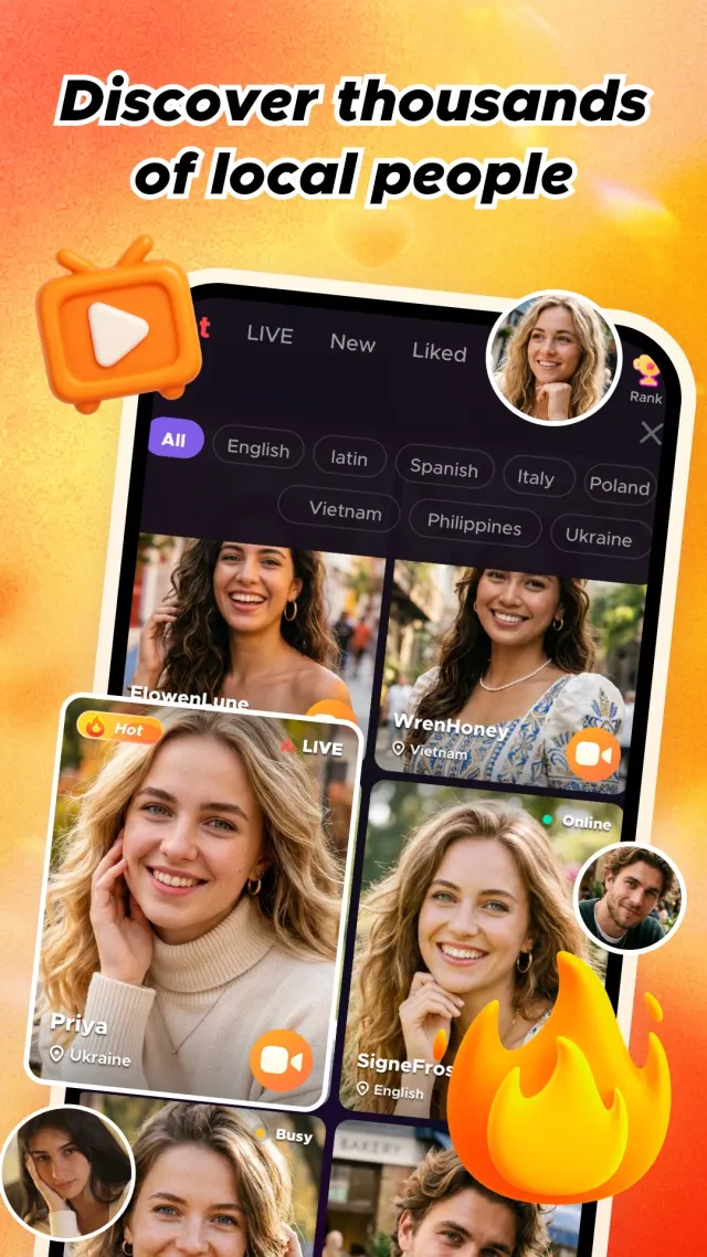 Video Chat & Video Call - Pora - Screen 1