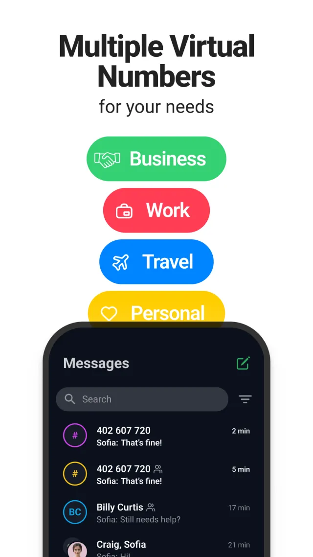 Call.com: 2nd Phone Number App - Screen 3
