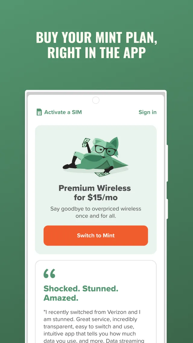 Mint Mobile - Screen 1