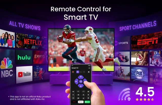 TV Remote Control for Smart TV - Screen 1