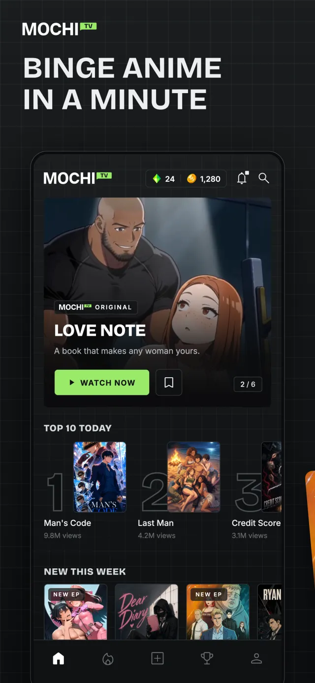MOCHI.TV - 1 Minute Anime - Screen 1