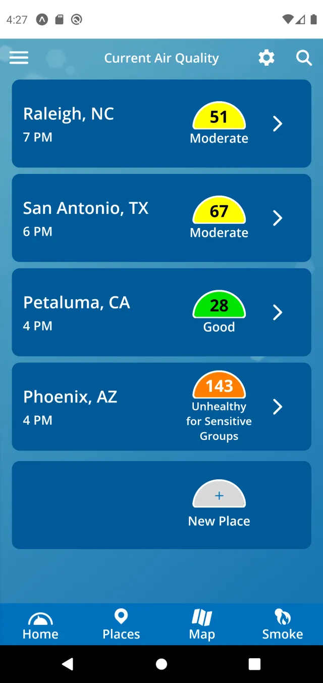 EPA's AIRNow - Screen 5