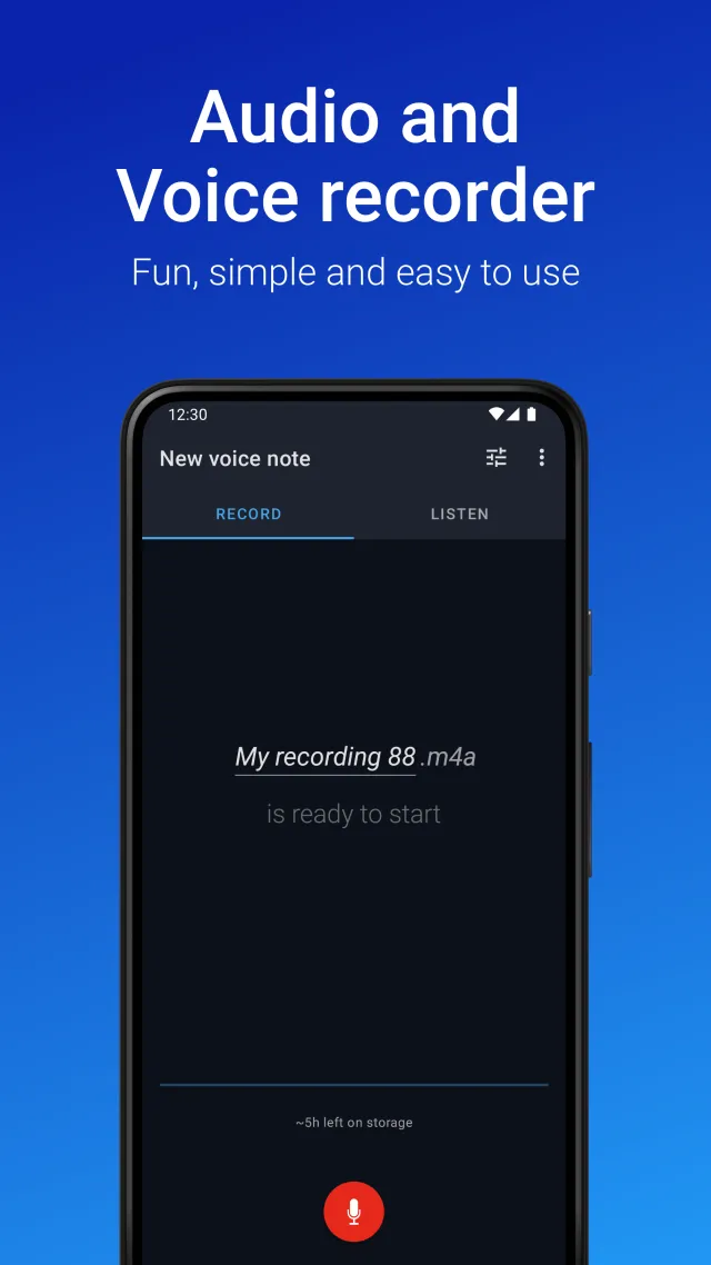 Easy Voice Recorder - Screen 1