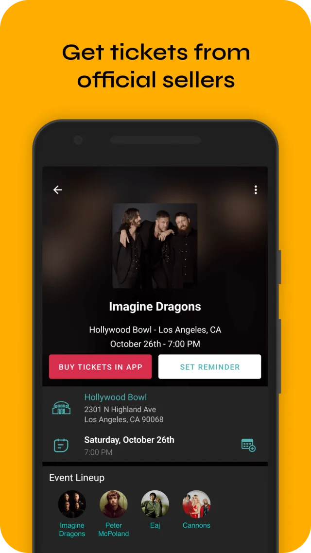 Bandsintown Concerts - Screen 2