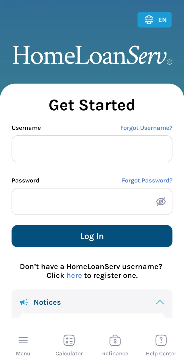 HomeLoanServ - Screen 2