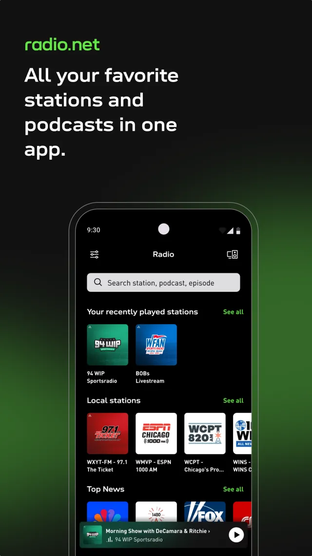 radio.net - AM FM Radio Tuner - Screen 1