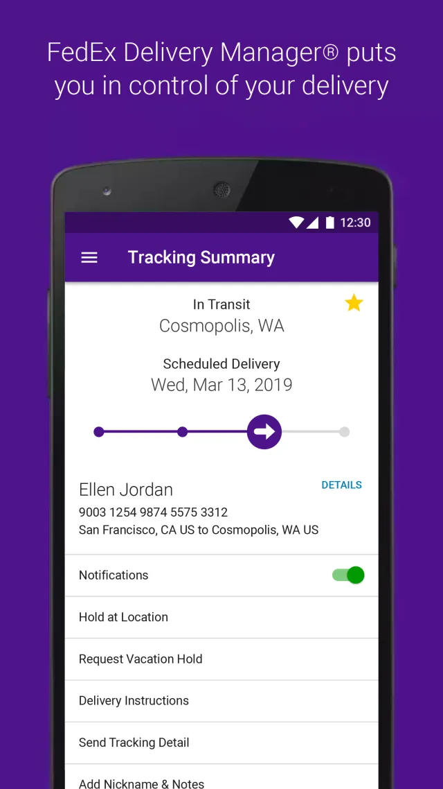 FedEx Mobile - Screen 3