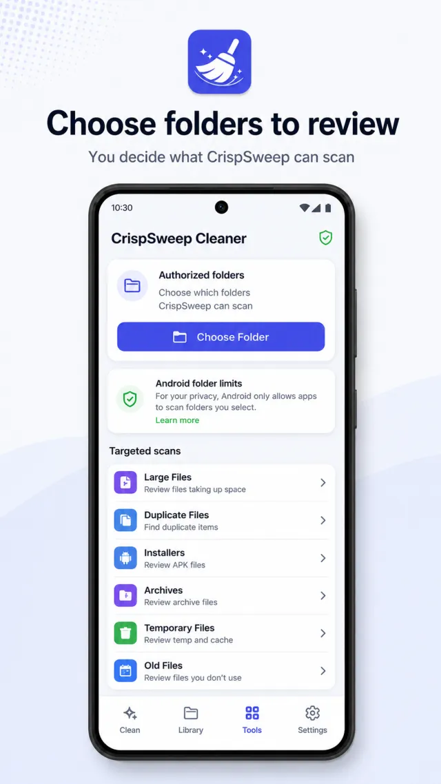 CrispSweep Cleaner - Screen 2
