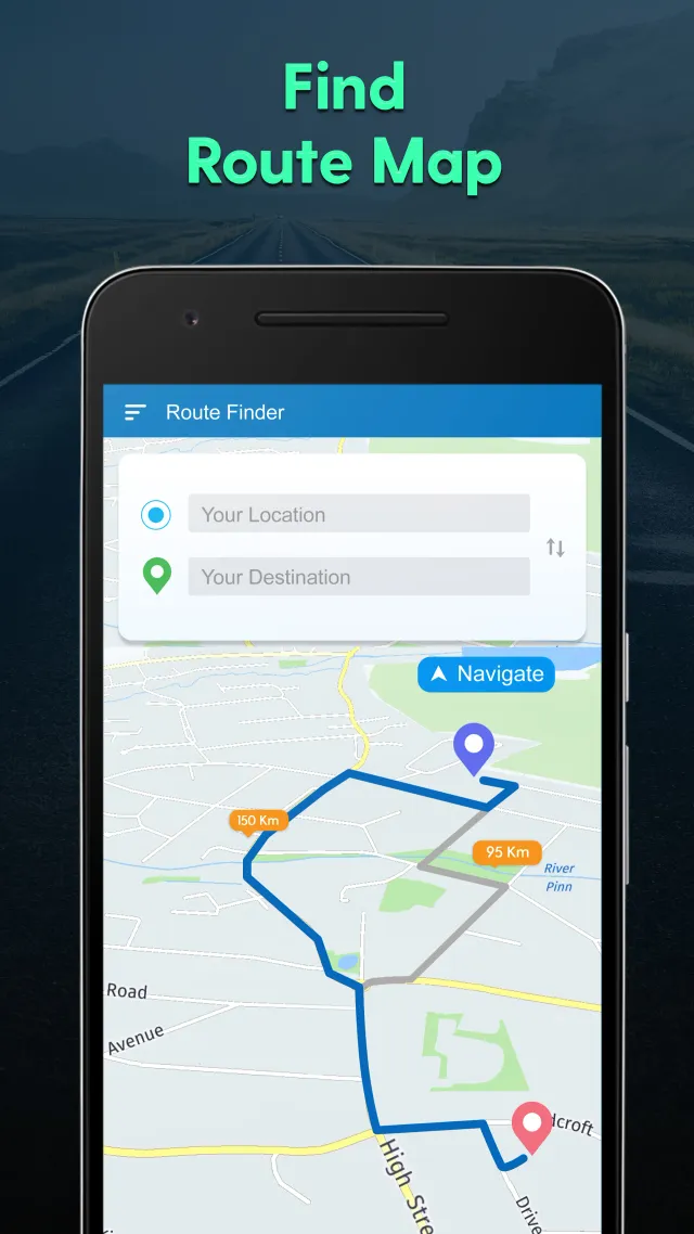 GPS Navigation, Map Directions - Screen 1