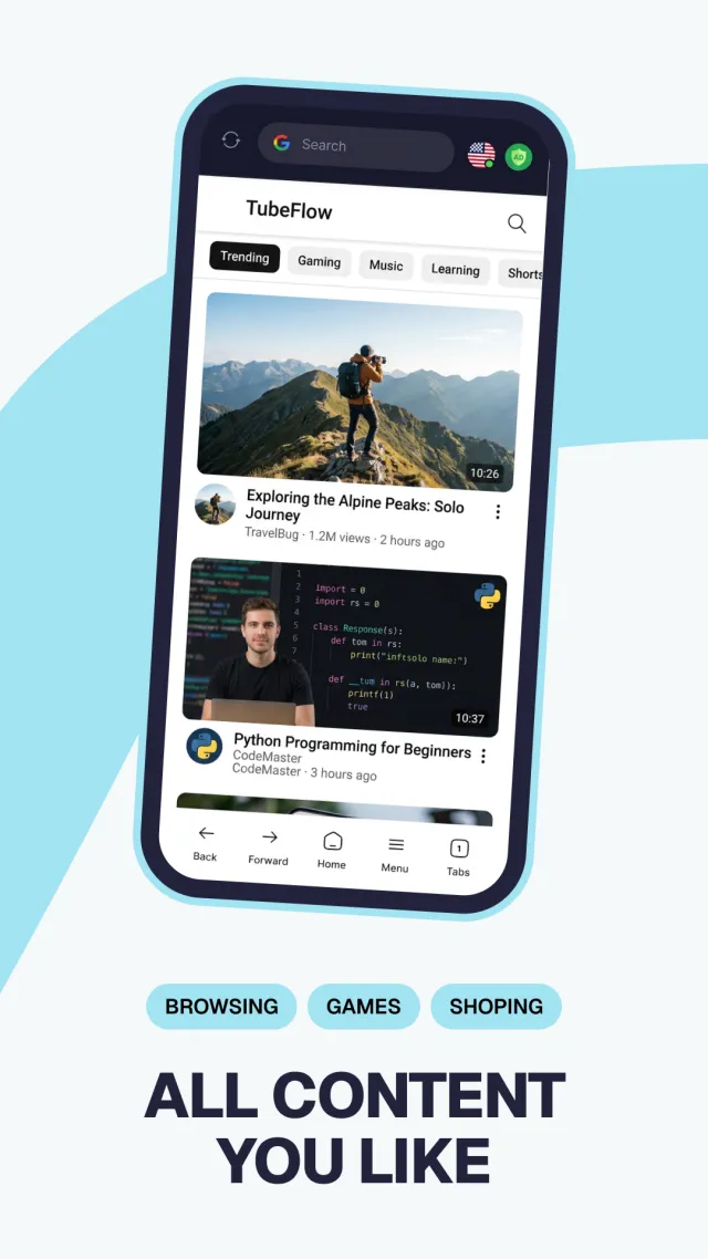 Flint Browser - Screen 2