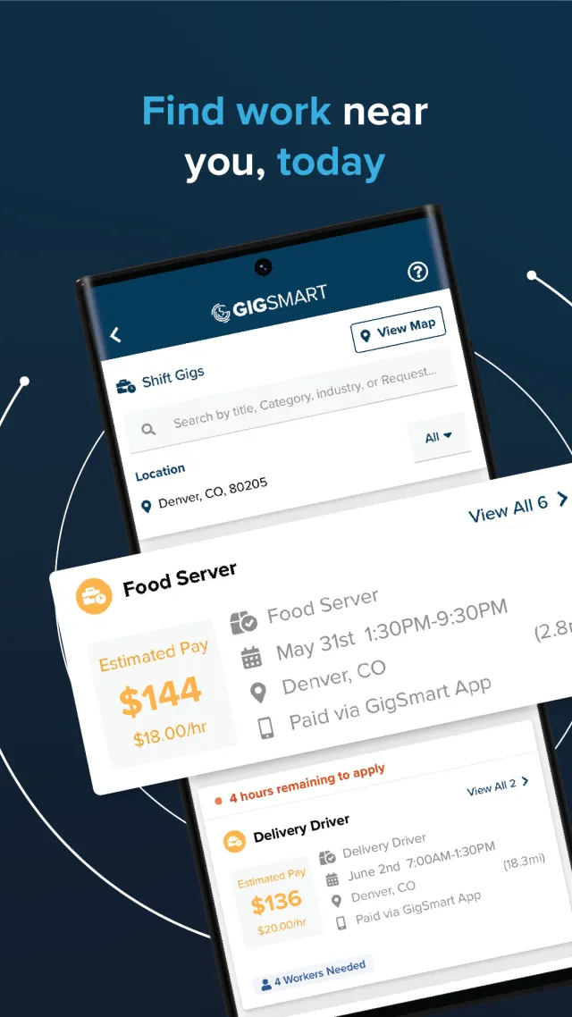 GigSmart Get Gigs - Screen 1