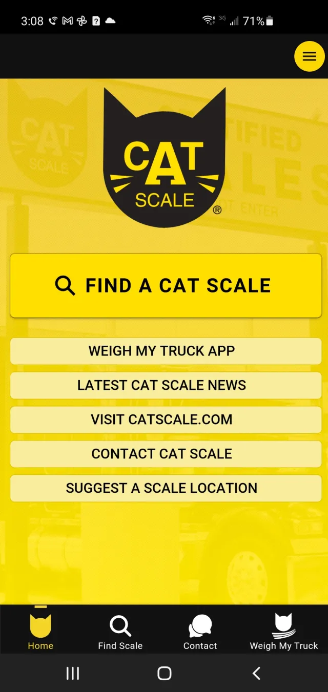 CAT Scale Locator - Screen 1